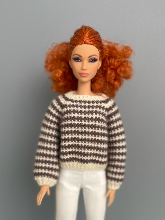МК. Джемпер «Полосатая фантазия» для Барби.