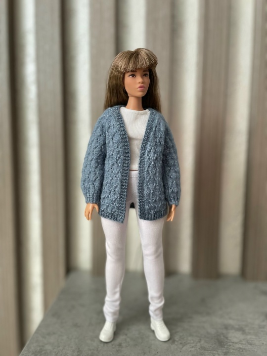МК. Кардиган «Невесомость» для Барби. — изображение 3