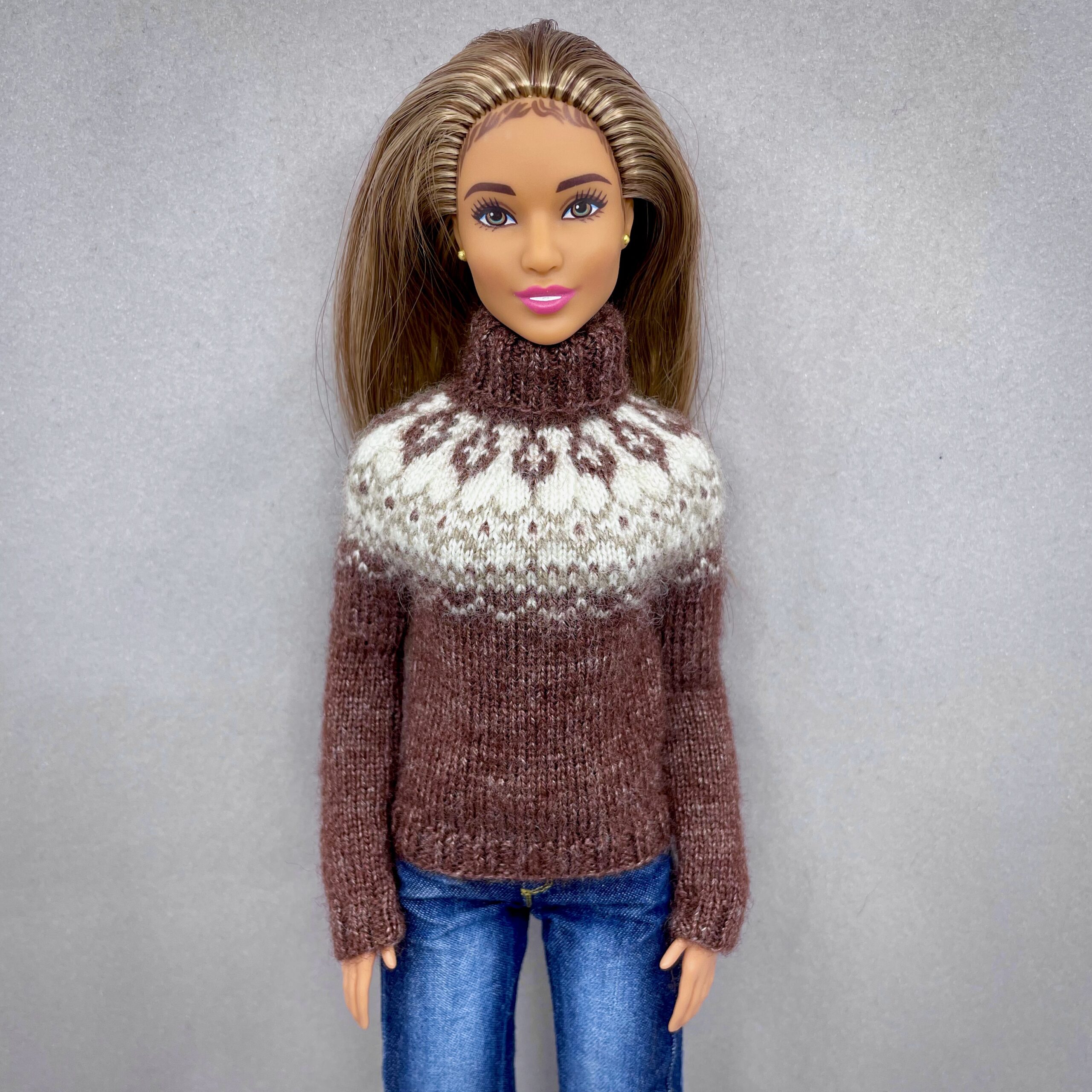 МК. Свитер «Норвежский» для Барби — изображение 6