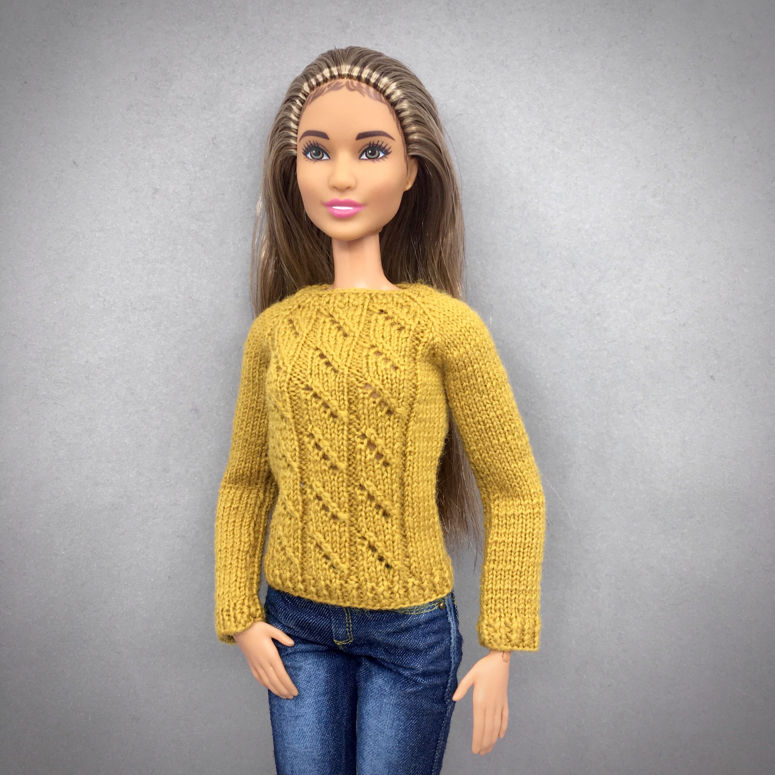 МК. Джемперы «Геометрия» в стиле Family Look для Барби и Кена — изображение 7