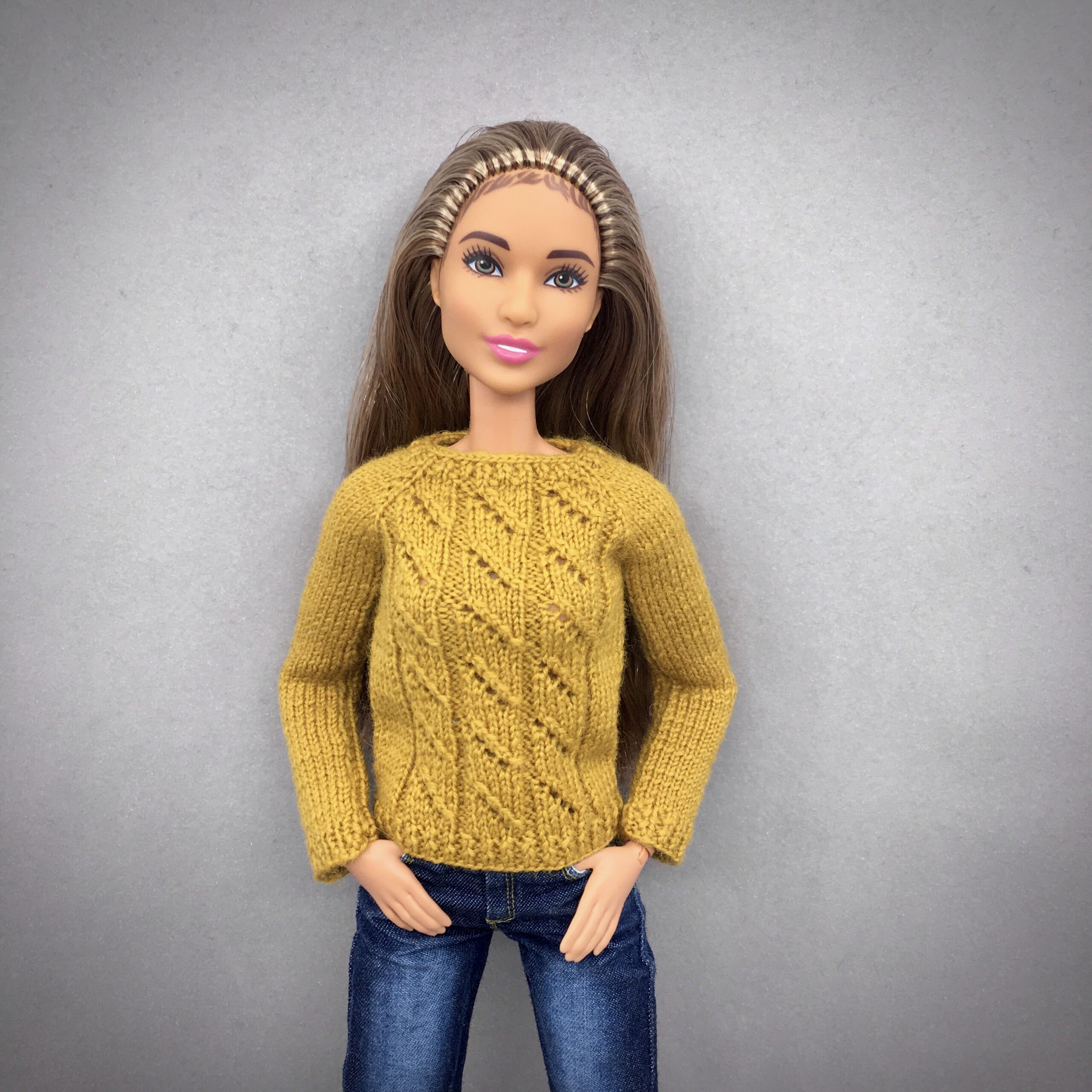 МК. Джемперы «Геометрия» в стиле Family Look для Барби и Кена — изображение 5