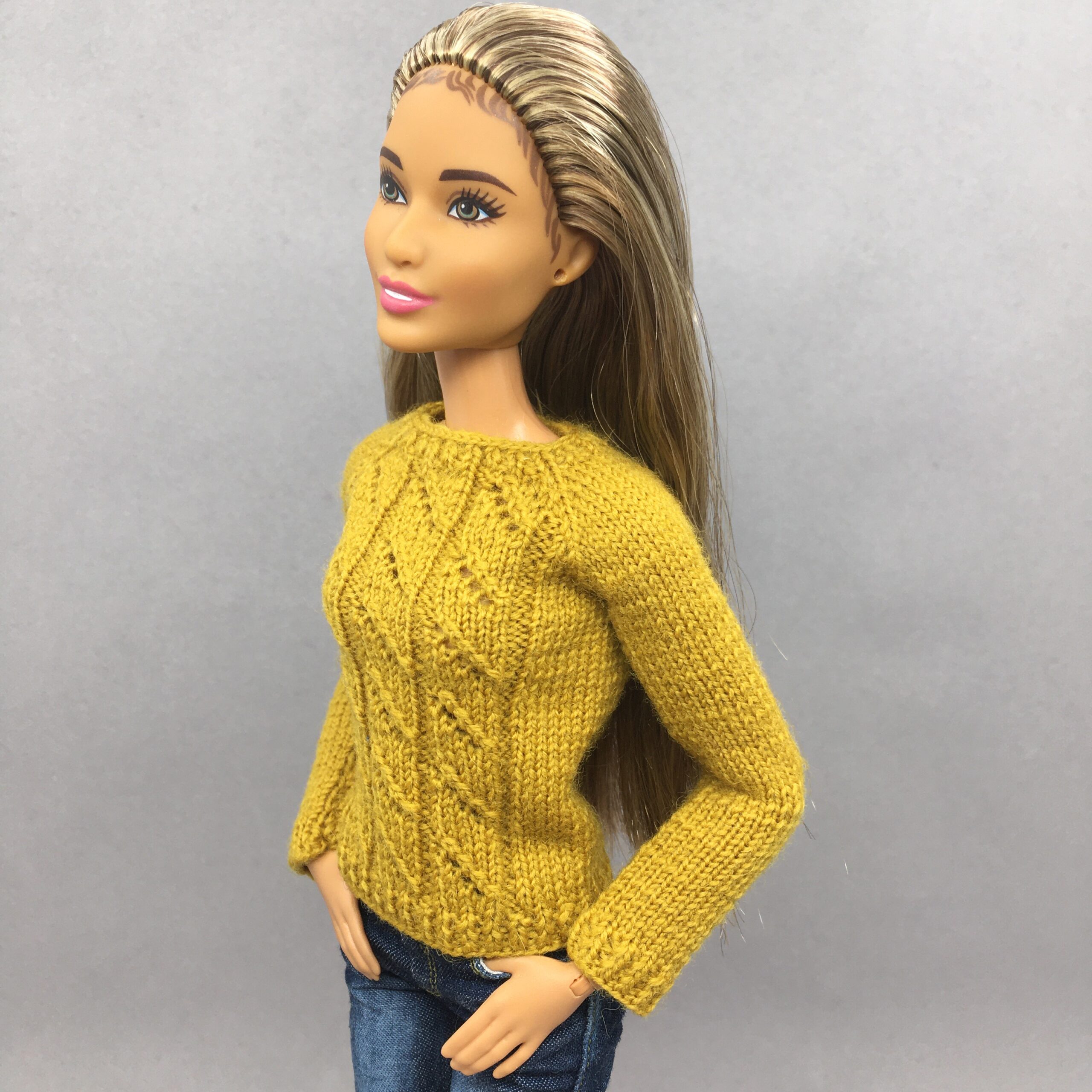 МК. Джемперы «Геометрия» в стиле Family Look для Барби и Кена — изображение 4