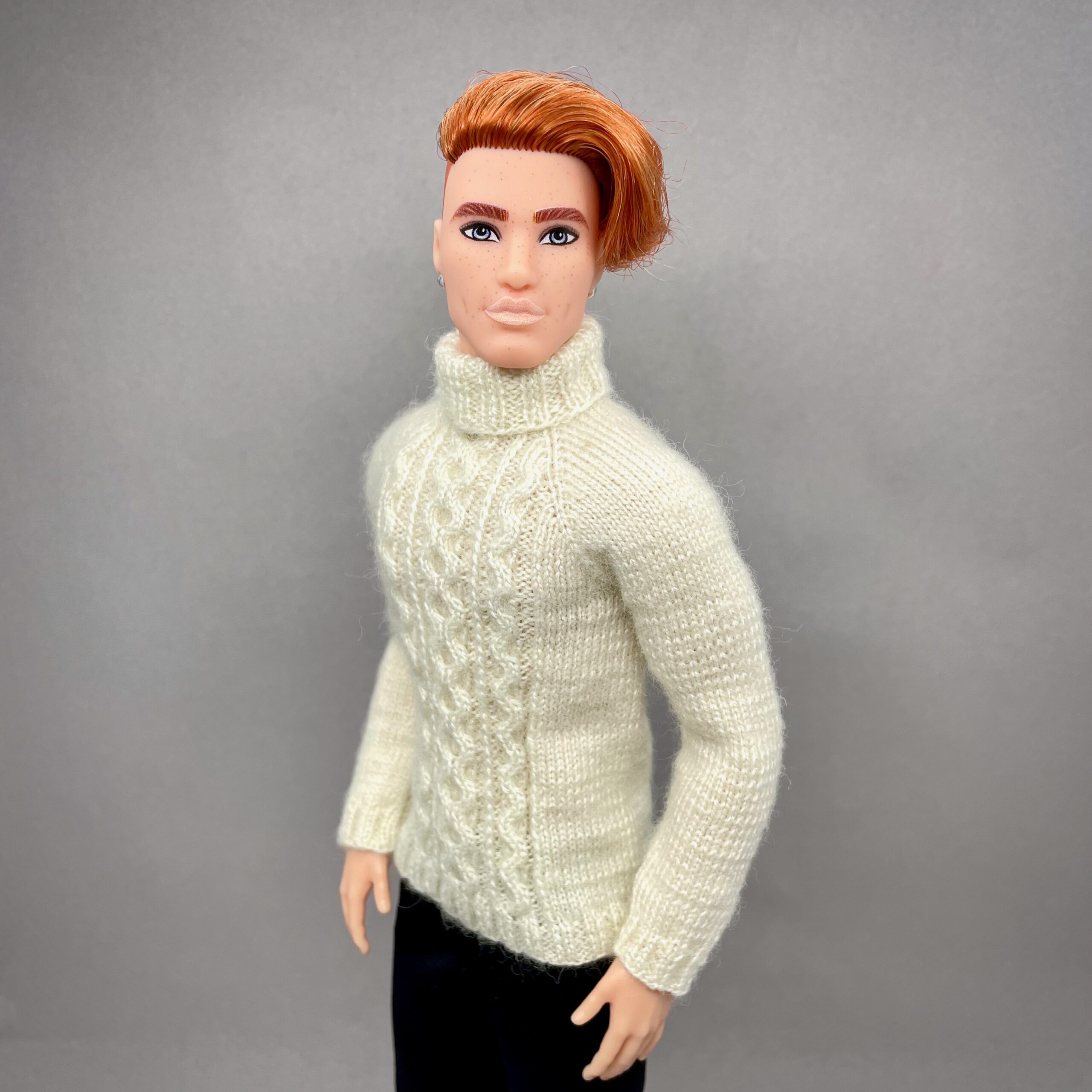 МК. Джемперы «Морозное утро» в стиле Family Look для Барби и Кена — изображение 12