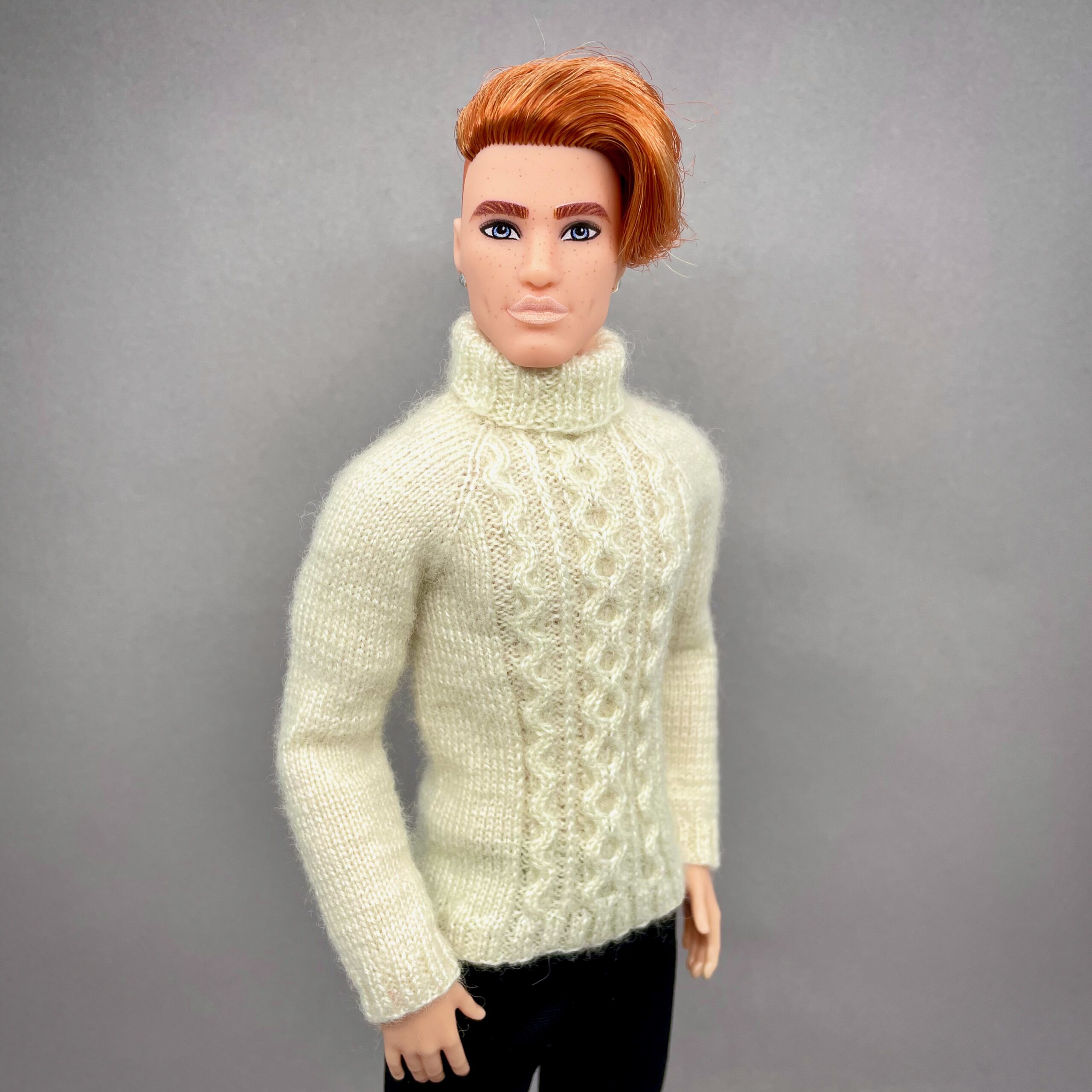 МК. Джемперы «Морозное утро» в стиле Family Look для Барби и Кена — изображение 10