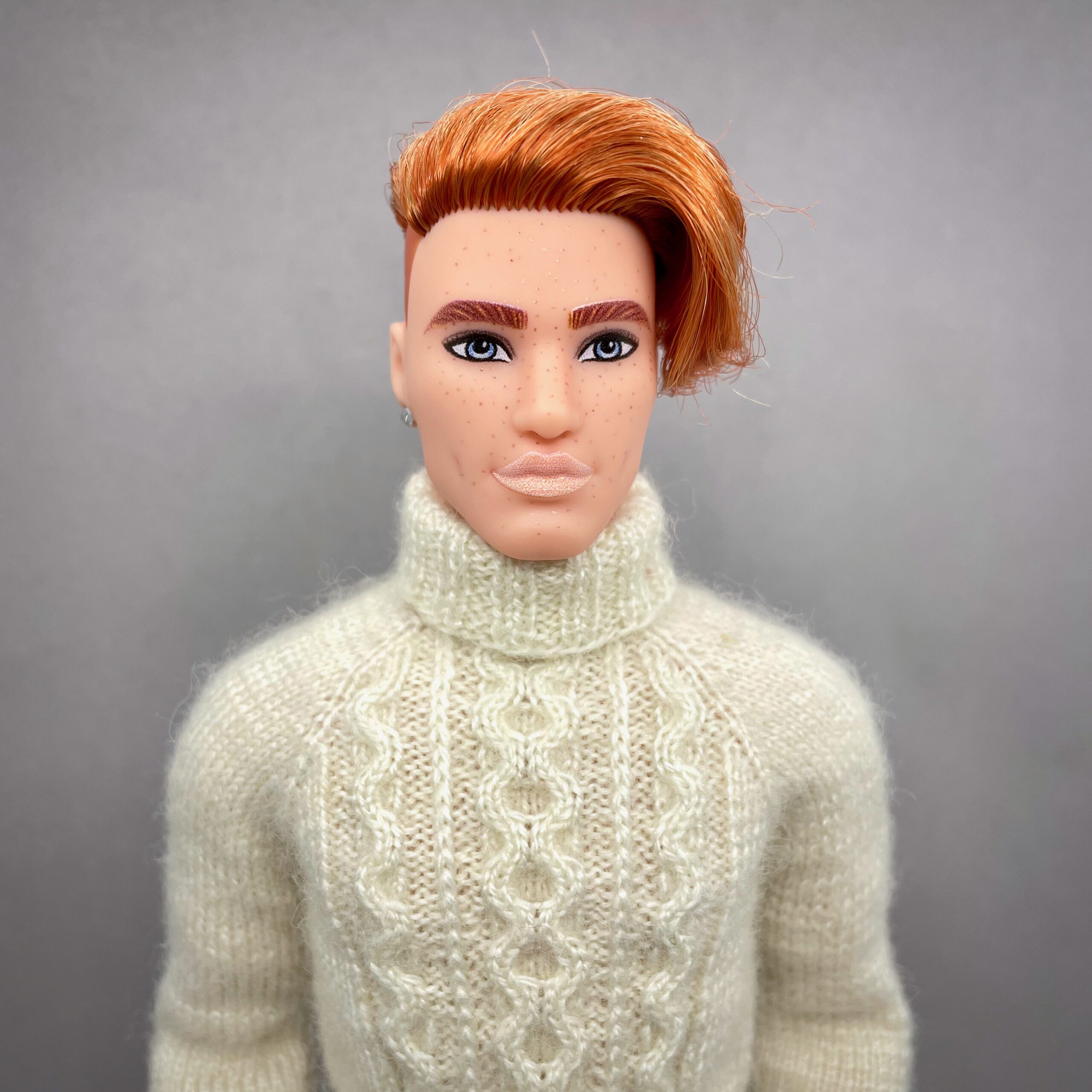 МК. Джемперы «Морозное утро» в стиле Family Look для Барби и Кена — изображение 6