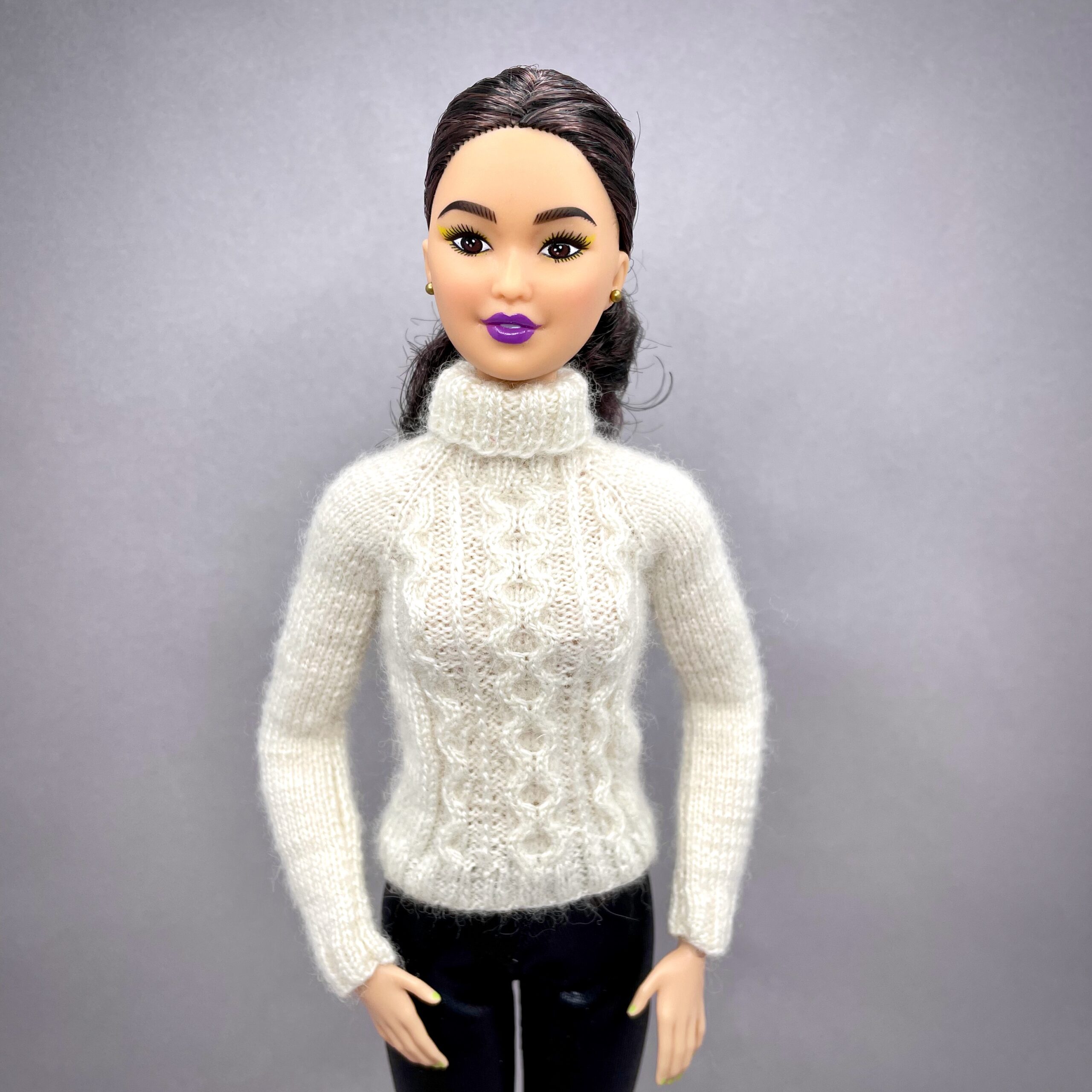 МК. Джемперы «Морозное утро» в стиле Family Look для Барби и Кена — изображение 5