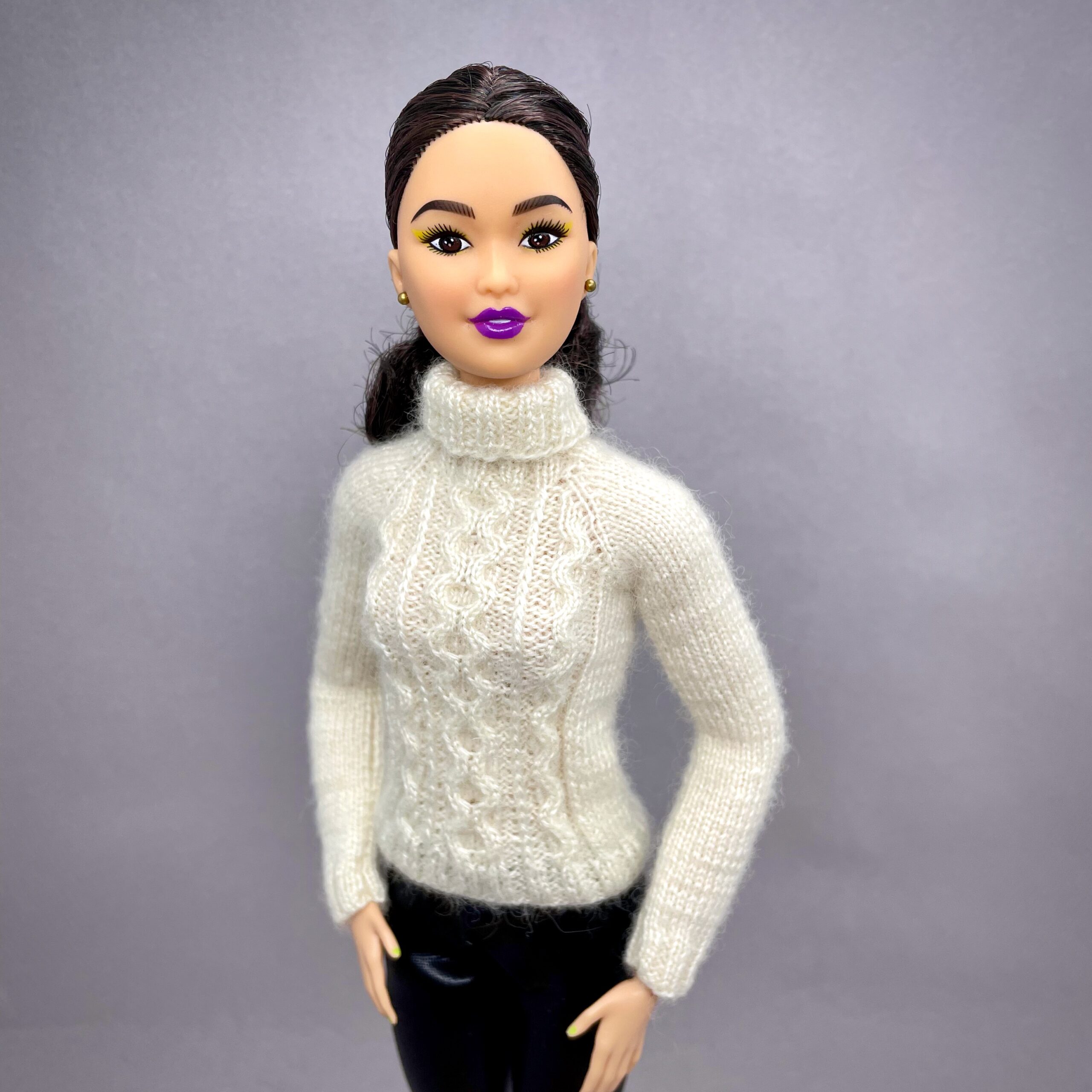 МК. Джемперы «Морозное утро» в стиле Family Look для Барби и Кена — изображение 4