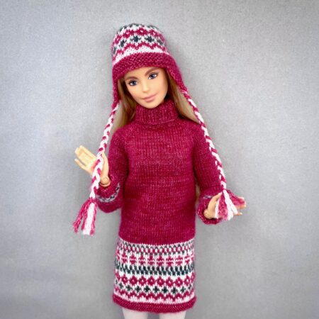 МК. Платье и шапка «Скандинавия» для Барби