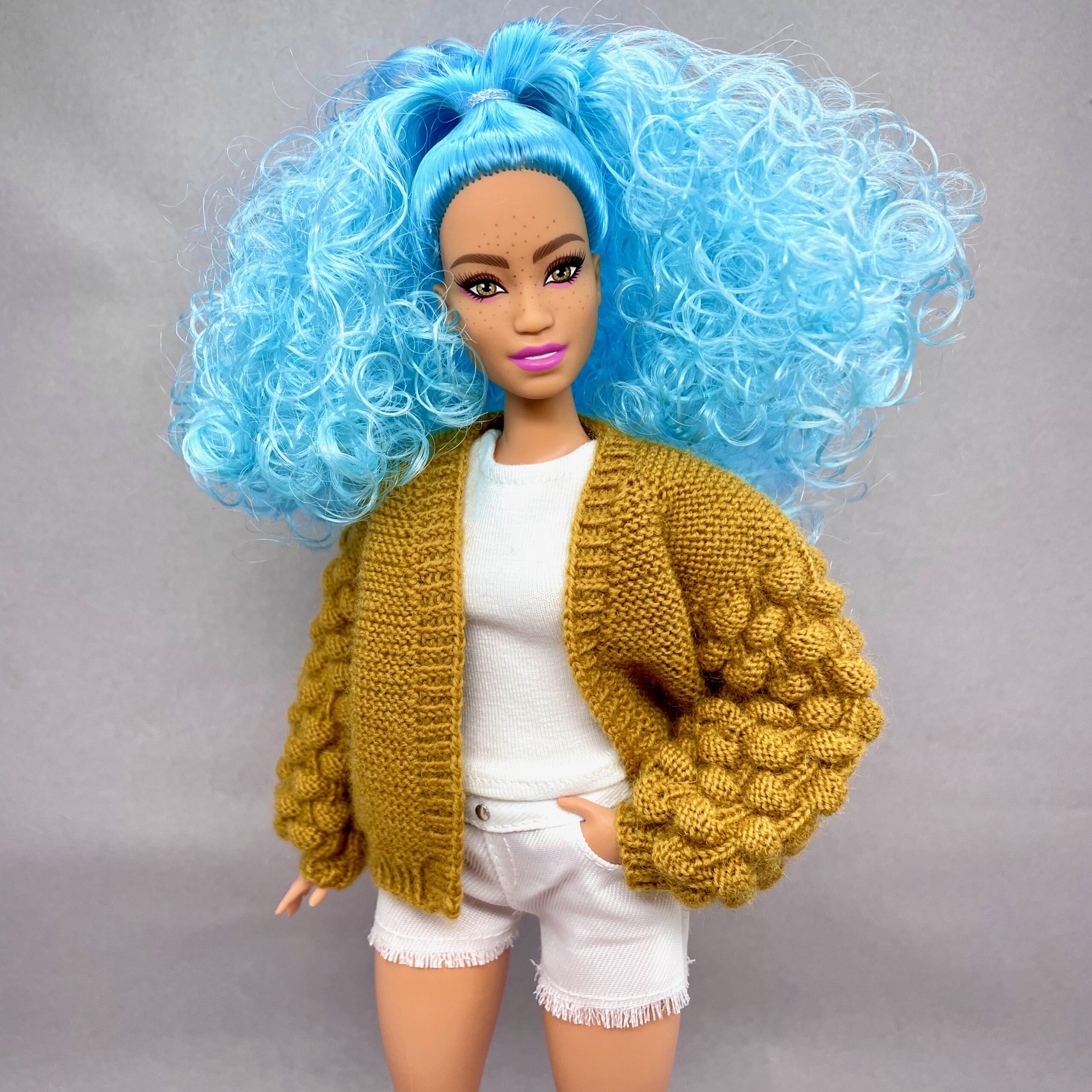 МК. Кардиган «Малинки» для Барби пышки — изображение 4