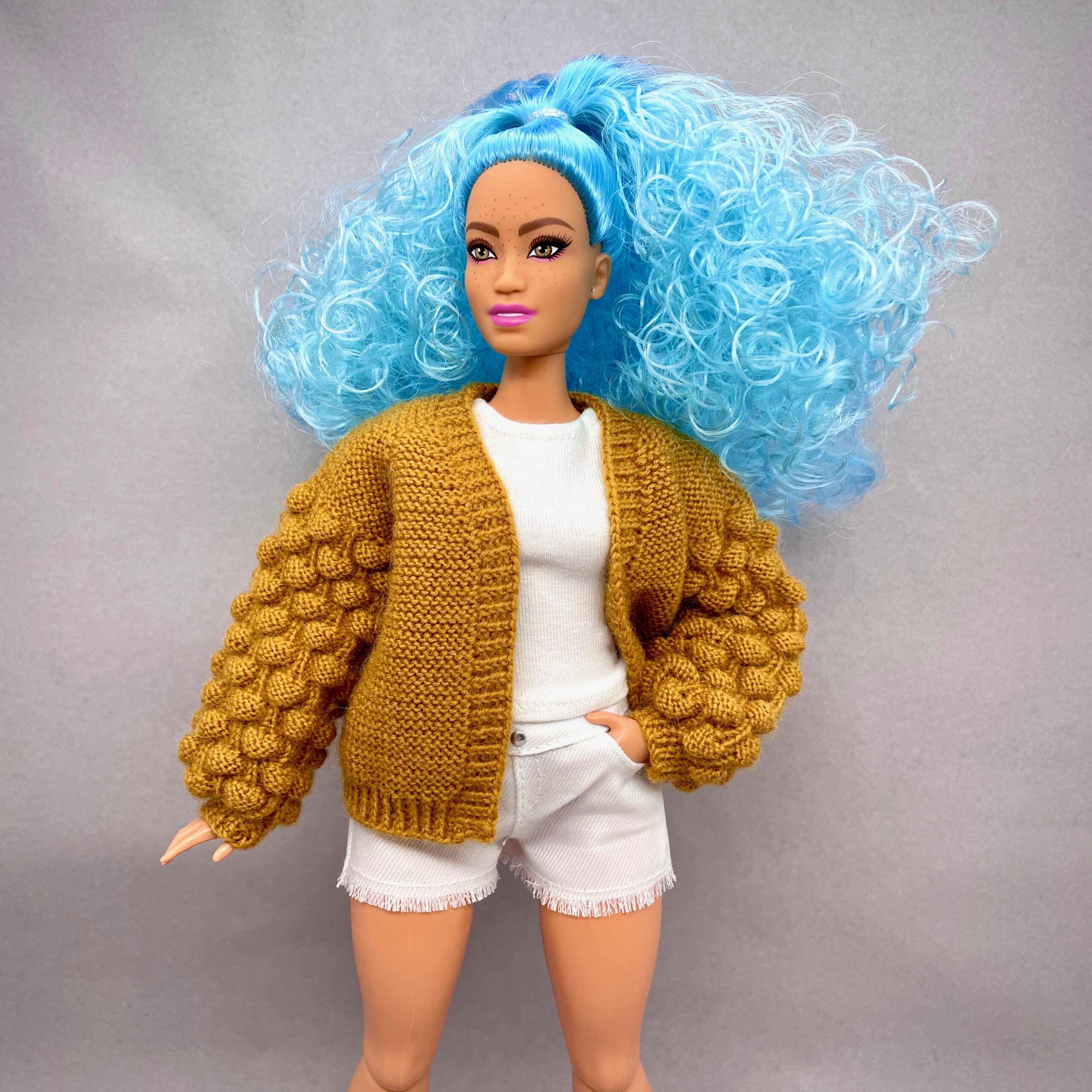 МК. Кардиган «Малинки» для Барби пышки — изображение 6