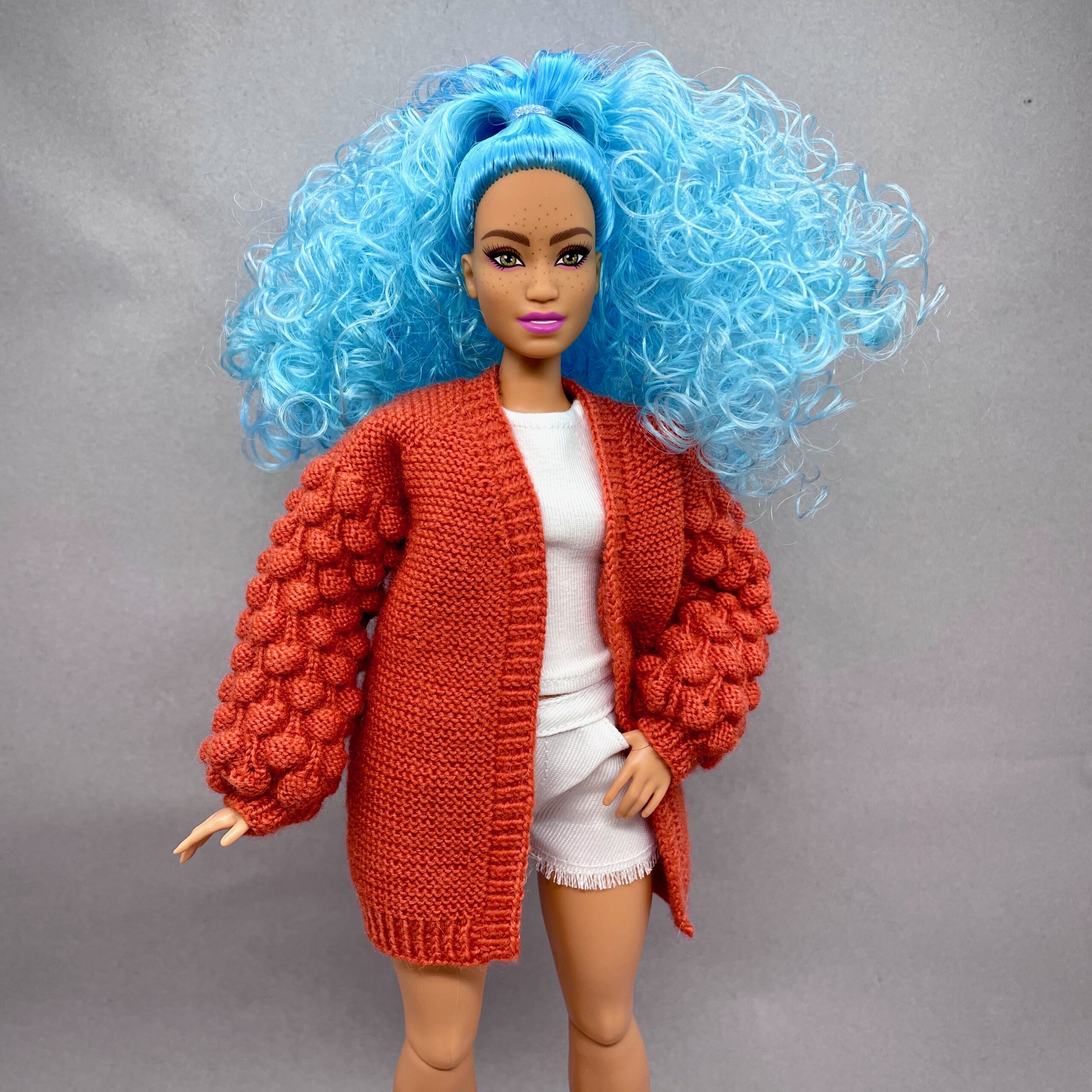 МК. Кардиган «Малинки» для Барби пышки — изображение 9