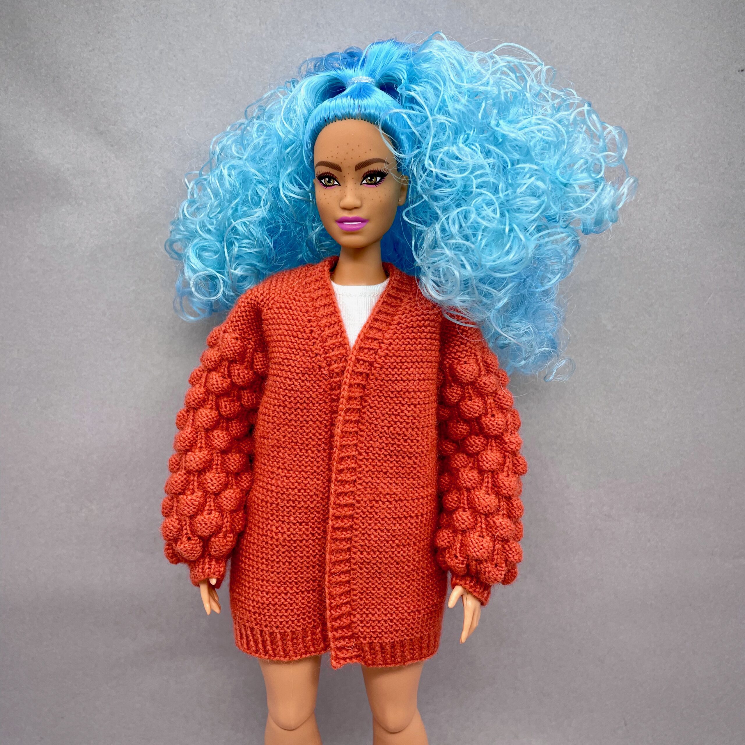 МК. Кардиган «Малинки» для Барби пышки — изображение 10