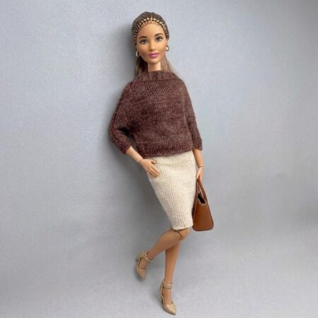 МК. Свитер-пончо и юбка-карандаш для Барби.