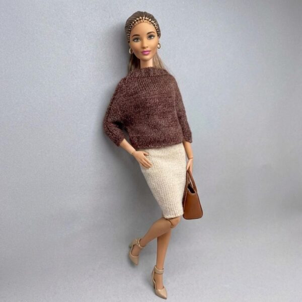 МК. Свитер-пончо и юбка-карандаш для Барби.