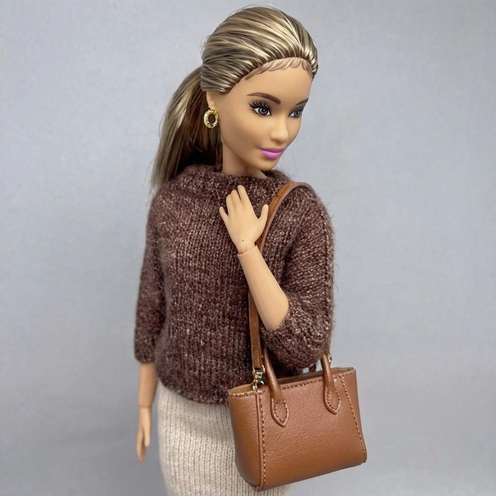 МК. Свитер-пончо и юбка-карандаш для Барби. — изображение 3