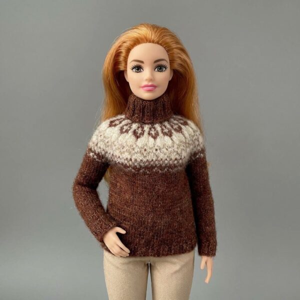 МК. Свитер «Норвежский» для Барби‐пышки