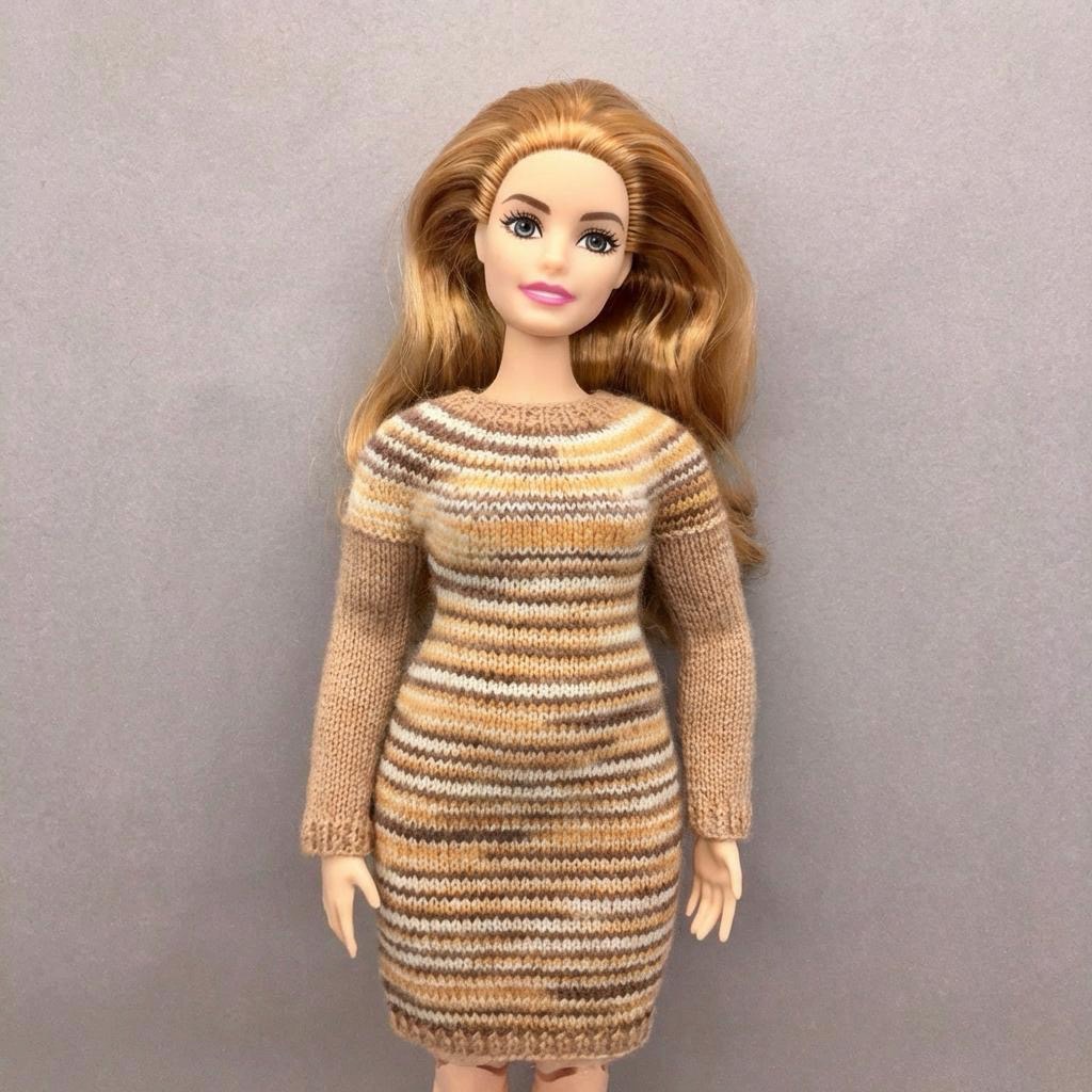 МК. Платье «Меланж» для Барби пышки — изображение 2