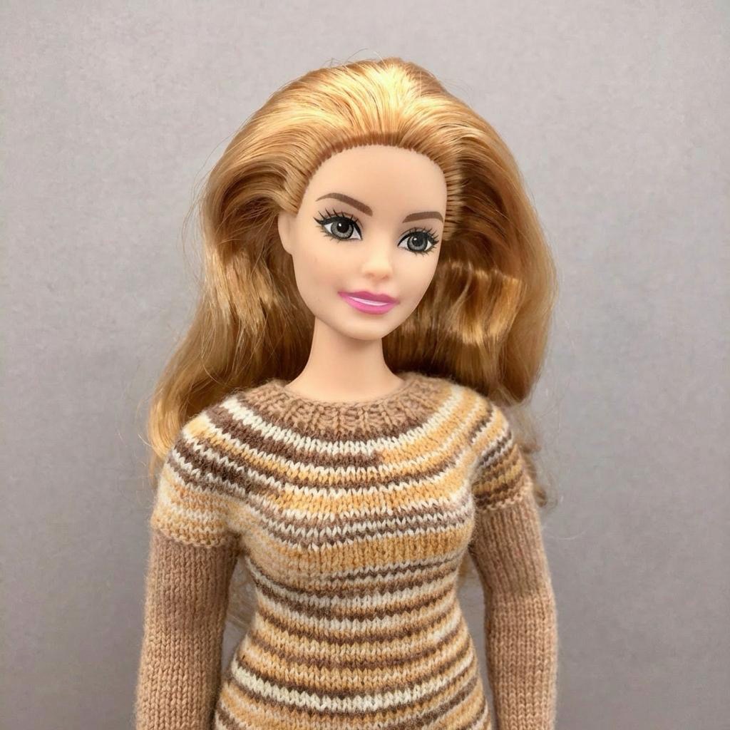 МК. Платье «Меланж» для Барби пышки — изображение 3