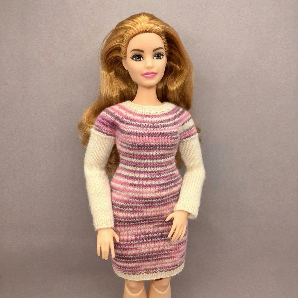 МК. Платье «Меланж» для Барби пышки — изображение 4