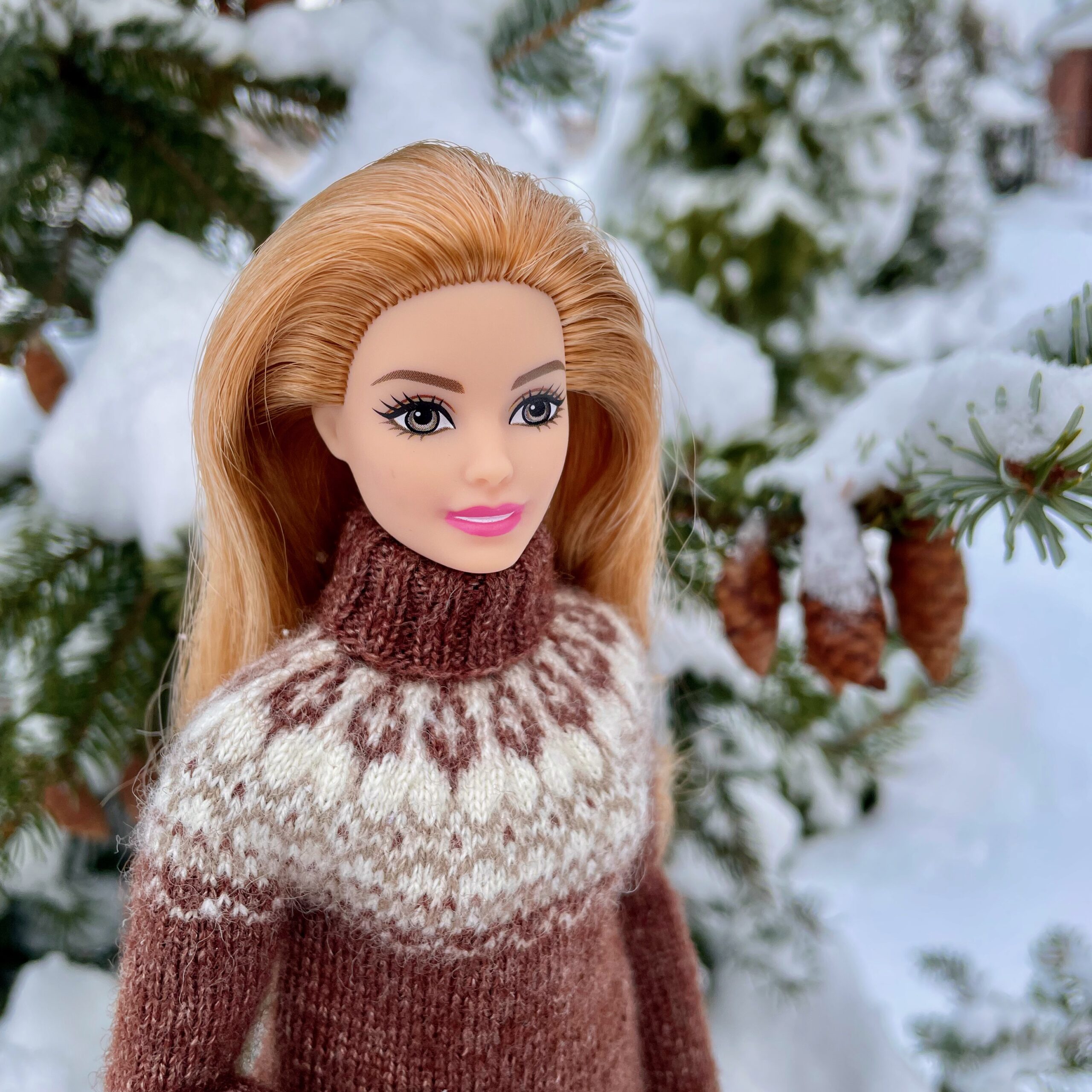 МК. Свитер «Норвежский» для Барби‐пышки — изображение 3