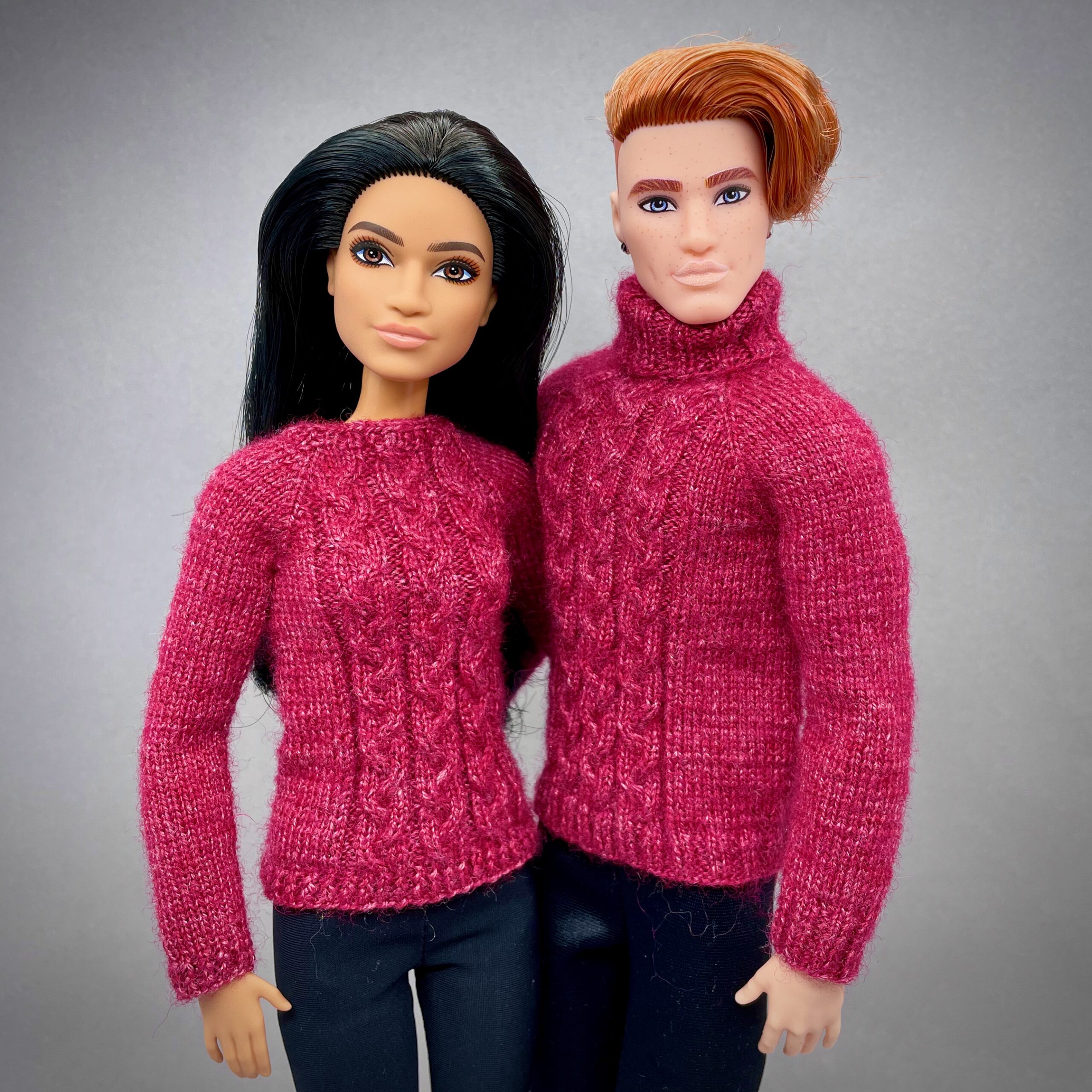 МК. Джемперы «Февраль» в стиле Family Look для Барби и Кена